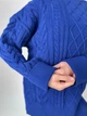 Синій зимовий в’язаний джемпер косичка No Brand - изображение 6