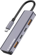 USB-hub Canyon DS-18 5in1 USB-C Grey (CNS-TDS18) - obraz 2