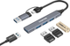USB-хаб Canyon DS-02 4-в-1 USB-A/C Grey (CNS-TDS02G) - зображення 5