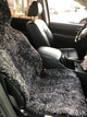 Накидка на сидіння авто з натуральної овчини, чорна, ROWNFUR - изображение 5
