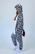 Женская кигуруми пижама взрослая и подростковая Kigurumi Зебра Черный XL 175-185 см. (1043) - изображение 6