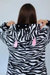 Женская кигуруми пижама взрослая и подростковая Kigurumi Зебра Черный XL 175-185 см. (1043) - изображение 5