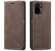 Чохол-книжка CaseMe із нубуку для Xiaomi Redmi Note 10/10s Темно-коричневий - зображення 5