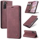 Чехол-книжка CaseMe из нубука для Samsung S22 Plus Бордовый - изображение 9