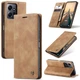 Чехол-книжка CaseMe из нубука для Xiaomi Redmi Note 12 Светло-коричневый - изображение 3