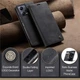 Чехол-книжка CaseMe из нубука для Xiaomi Redmi Note 12 Pro+ 5G Чёрный - изображение 6