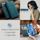 Чехол-книжка CaseMe из нубука для Xiaomi Poco X6 5G Бирюзовый - изображение 5