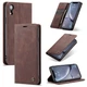 Чехол-книжка CaseMe из нубука для iPhone XR Тёмно-коричневый - изображение 2