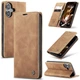 Чехол-книжка CaseMe из нубука для iPhone 16 Plus Светло-коричневый - изображение 1