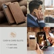 Чехол-книжка CaseMe из нубука для iPhone 16 Plus Светло-коричневый - изображение 8