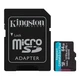 Карта памяти MicroSDXC 64GB UHS-I/U3 Class 10 Kingston Canvas Go! Plus R200/W200MB/s + SD-адаптер (SDCG4/64GB) - изображение 1