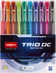 Набор шариковых ручек Unimax Trio-DC ассорти 10 цветов чернил 1 мм 10 цветов корпуса одноразовая (UX-108-20) - изображение 1
