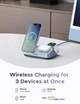 Беспроводное зарядное устройство UGREEN Magflow 3-in-1 Qi2.2 25W MagSafe Fast Wireless Charger для iPhone 17-12 Series - изображение 3
