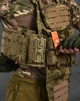 Тактическая армейская плитоноская ATTACK 8 подсумков, напашник 4 точки быстрого сброса Пиксель - изображение 4