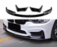 Передня губа спліттер AD_Plastik BMW 3-series F30 M3 Look DPT V-3 для бампера M3 F80 чорний глянець (B-92) - изображение 5