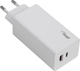 Мережевий зарядний пристрій AKYGA USB-A + USB-C 100W White (AK-CH-20) - зображення 1