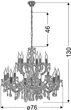 Люстра Candellux MARIA TERESA Е14 18х40 (30-94615) для кухни, спальни, прихожей - изображение 3