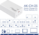 Мережевий зарядний пристрій AKYGA USB-A + 3x USB-C 140W White (AK-CH-25) - зображення 7