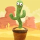 Танцующий кактус с подсветкой Dancing Cactus, 120 песен, игрушка-повторюшка кактус - изображение 10