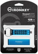 Флешнакопичувач USB3.2 128 GB Kingston IronKeypad 200 Type-C Blue (IKKP200C/128GB) ( Блакитний ) - изображение 6
