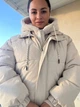 Куртка женская Lady Yep 8096 оверсайз с капюшоном и мехом тедди 44 бежевая - изображение 7