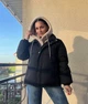 Куртка женская Lady Yep 8096 оверсайз с капюшоном и мехом тедди 46 черная - изображение 6