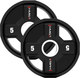 Zestaw talerzy olimpijskich HMS TPC poliuretanowych 2 x 2.5 - 25 kg 12 szt. (5908261682780) - obraz 6