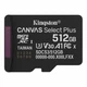 Карта пам'яті microSDXC (UHS-1 U3) Kingston Canvas Select Plus Gen3 512Gb class 10 А1 V30 (R-150MB/s) - изображение 1