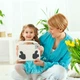 Противоударный детский силиконовый чехол EVA Kids Like с подставкой на Lenovo Idea Tab 11" TB336FU, TB336ZU / Xiaoxin Pad 11 2025 (Молочный) - изображение 6