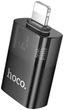 Перехідник Hoco UA36 iP male to USB female OTG transparent adapter Black (6942007647151) - зображення 3
