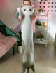 Подушка игрушка обнимашка кот батон серый 130см декоративный мягкий котик игрушка ростовая детская подушка-обнимашка - изображение 5