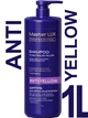 Шампунь для нейтрализации желтизны Master Lux Anti-Yellow с синим, фиолетовым пигментом против антижелтизна для осветленных волос 1000 мл с дозатором - изображение 1