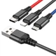 USB Кабель для зарядки Hoco X76 4in1 (Type-C + Type-C + Lightning + Micro) 1m, 2A, Black - изображение 1