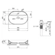 Раковина накладная Mixxus Premium ELLIPSE-0204 600х380х115mm с отверстием под смеситель (MP6679) - изображение 3