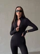 Жіночий еластичний комбінезон на флісі Uaclothes 40-42 Чорний (like34475-148861370) - изображение 2
