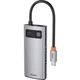 USB-хаб Baseus Metal Gleam Series 4-in-1 Type-C to USB3.0 USB2.0 4K HDMI Type-C Концентратор Type-C HUB Док-станция Space Gray (CAHUB-CY0G) - изображение 1