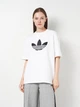 Футболка хлопковая оверсайз длинная женская Adidas Originals Adicolor Spacer Oversized Trefoil JV7226 XS Белая (4068808270809) - изображение 1