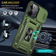 Ударопрочный чехол Epik Camshield Army Ring для Xiaomi Redmi 13C / Poco C65 Оливковый / Army Green - изображение 6