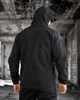 Чоловіча Куртка з капюшоном Softshell на флісі чорна розмір 2XL - изображение 2