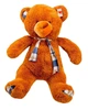 Плюшевий ведмідь з шарф Teddy Boom Клітина 130 см коричневий - зображення 1
