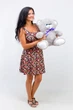 Маленький игрушечный мишка Teddy Boom Томми 50 см серый - изображение 2