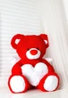 Плюшевый медведь с крыльями Teddy Boom Ангелочек 110 см красный - изображение 1