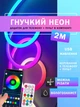 Умный гибкий неон USB 2 м. Смарт Neon RGB цветной управление с телефона + пульт с Bluetooth и синхронизацией музыки - изображение 1