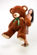 Большой плюшевый мишутка Teddy Boom Томми 2 метра шоколадный - изображение 2