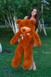 Плюшевий ведмедик Teddy Boom Тедді 140 см коричневий - зображення 4
