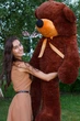 Плюшевий ведмедик Teddy Boom Тедді 180 см шоколадний - зображення 4