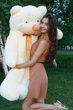 Игрушечный мишка Teddy Boom Тедди 140 см кремовый - изображение 3