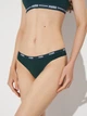 Набор трусиков танга женских хлопковых Puma String 3P Pack 90759010 S 3 шт Dark Green Moss (8720245666305) - изображение 4