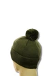 Зимняя шапка с помпоном на флисе (one-size) Светлый-хаки - изображение 3