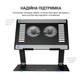Охлаждающая подставка для ноутбука до 15.6 дюймов OfficePro LS-122-B 2xfans Alloy Aluminum Black - изображение 6